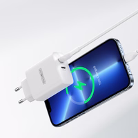 Dux Ducis Duzzona sieninis įkroviklis T4 - 2xType C - PD 35W baltas