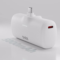 SBS EcoPower 5000 mAh 10W išorinė baterija su įmontuotu USB-C prievadu - balta