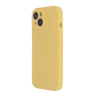 Soft Touch Mag dėklas iPhone 15 Pro 6,1" - pastelinė geltona