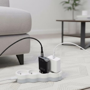 FORCELL F-ENERGY GaN III B245201(2C) itin plonas kelioninis įkroviklis 2 x Type C + USB A PD QC4.0 3A 45W juodas