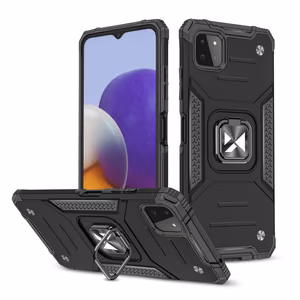 Wozinsky Ring Armor Case с подставкой прочный защищённый чехол для Samsung Galaxy A22 4G чёрный
