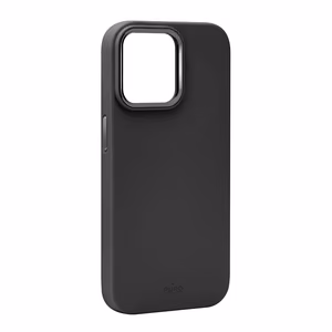 Puro Icon Mag Pro Silicone Чехол с MagSafe с металлическими кнопками для iPhone 15 Plus - чёрный