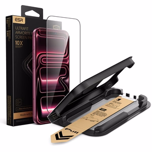 ESR UltraFit Armorite Pro grūdintas stiklas, skirtas iPhone 18 Pro Max / 17 Pro Max, juodas