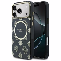 Guess IML Peony Dot MagSafe Dėklas for iPhone 17 Pro Max - juodas