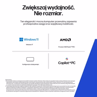 HP ZBook 8 G1ak Copilot+ PC AMD Ryzen AI 7 PRO 350 Mobilioji darbo stotis 35,6 cm (14") WUXGA 32 GB DDR5-SDRAM 1 TB SSD Wi-Fi 7 (802.11be) Windows 11 Pro AI darbo stotis, AI kompiuteris Sidabrinė