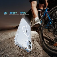 Užalias Classy Clear Magnetic Dėklas iPhone 16 Plus - Skaidrus