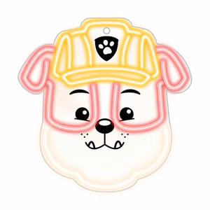 Hanging neon LED Paw Patrol on plexiglass - Rubble OW-130446