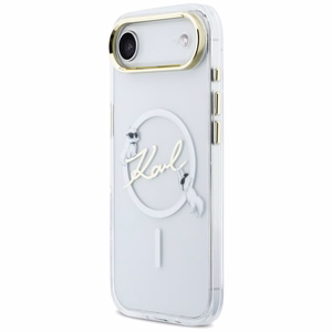 Karl Lagerfeld IML Choupettes Karl Script Logo MagSafe iPhone Air Dėklas - Clear