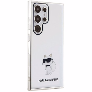 Karl Lagerfeld IML Choupette dėklas telefonui Samsung Galaxy S24 Ultra - permatomas
