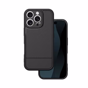 Paprastas anglies dėklas iPhone 16 Pro 6,3" juodas