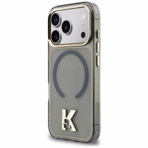 Karl Lagerfeld IML K Head Logo MagSafe Dėklas for iPhone 17 Pro - juodas