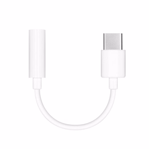 HUAWEI originalus adapteris AUX Type C (kištukas) į Jack 3,5 mm (lizdas) CM20 baltas, bulk