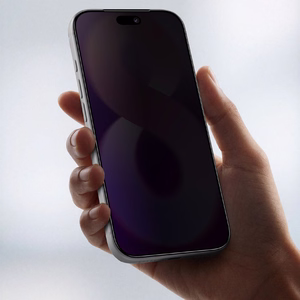 AmazingThing Radix +Care privatumo stiklas su montavimo rėmeliu, skirtas iPhone 18 Pro
