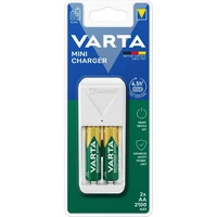 VARTA Mini įkroviklis 57656 + 2 vnt. įkraunamų baterijų R6 (AA) 2100mAh