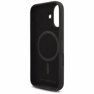 Dėklas Karl Lagerfeld Liquid Silicone Karl and Choupette MagSafe Apple iPhone 17 juodas
