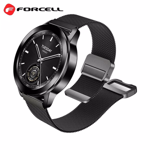 FORCELL F-DESIGN FS11 magnetinis nerūdijančio plieno dirželis SAMSUNG laikrodžiui 20 mm juodas