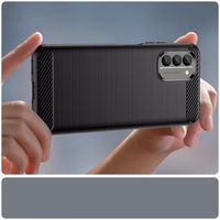 Carbon dėklas telefonui Nokia G400 lankstus silikoninis anglies dėklas juodas