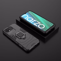 Ring Armor tvirtas hibridinis dėklas su magnetiniu laikikliu Realme Narzo 50A Juodas