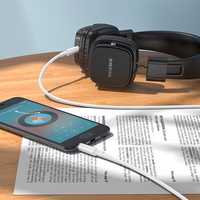 Borofone Kabelis AUX BL21 Lemon - 3,5 mm audio kištukas į 3,5 mm audio kištuką - 1 metro ilgio mėlynas kabelis