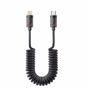 USB Laidas Essager Chuan4 juodas 29W Type-C / Lightning 180cm