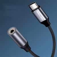 Beline Adapteris USB-C/Jack 3,5mm pilkas DAC Samsung/iPhone 15