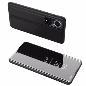 Dėklas telefonui Clear View Huawei nova 9 flip dėklas juodas