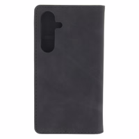 Išmanusis Suede dėklas for Samsung Galaxy S25 Plus juodas