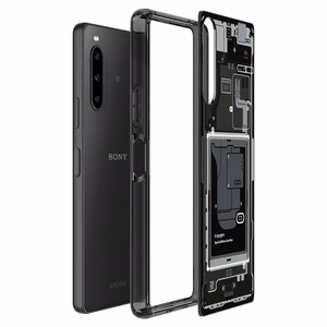 Spigen Ultra Hybrid dėklas Sony Xperia 10 V - tamsiai pilkas (Zero One raštas)