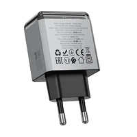 Borofone Įkroviklis BN20 Lena (m) - USB + Type C - PD 35W pilkas
