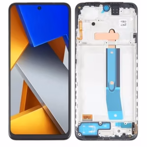 Ekranas skirtas Xiaomi Redmi Note 11 / Poco M4 Pro 4G juodas su rėmeliu HQ