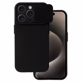 Camshield Minkštas dėklas telefonui iPhone 15 Pro juodas