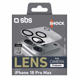 SBS Full kameros objektyvų grūdinto stiklo apsauga, skirta iPhone 18 Pro Max