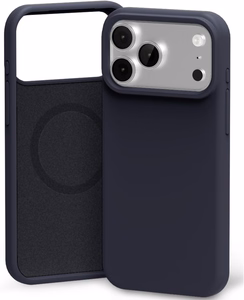 Dėklas Mercury Pure Magsafe Silicon Case Apple iPhone 17 Pro tamsiai mėlynas