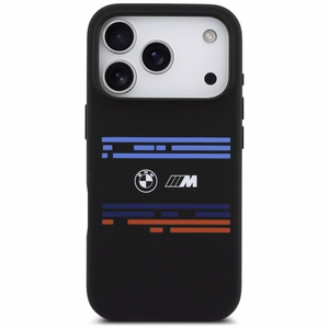 BMW M Silicon Horizontal Line MagSafe deklas iPhone 17 Pro - juodas