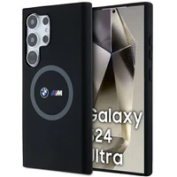BMW M Silikoninis spausdintas žiedas Magnetinis dėklas telefonui Samsung Galaxy S24 Ultra - juodas