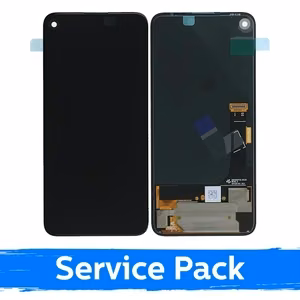 LCD Display Compatible With Google Pixel 4A / G025 / Black With Frame (Service Pack)