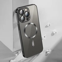 Vmax Electroplating Mag TPU dėklas telefonui Samsung Galaxy S25 juodas