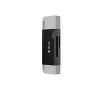 Devia kortelių skaitytuvas 2in1 EL240 USB/USB-C 3.0 juodas