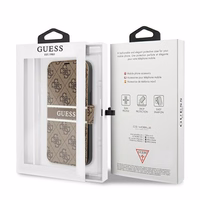 Guess GUBKP13L4GDBR iPhone 13 Pro / 13 6.1" rudas/rudas knyginis dėklas 4G Stripe