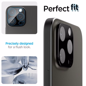 Spigen Optik.tR Apsauginis stiklas kamerai iPhone 14 Pro / Pro Max / 15 Pro / Pro Max / 16 Pro / Pro Max - Juodas 2 vnt.
