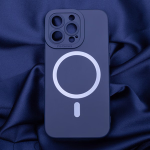 Silikoninis "Mag" dėklas iPhone 15 Plus 6,7" tamsiai mėlynas