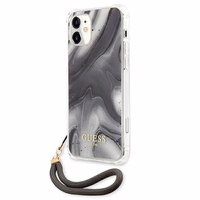 Guess GUHCP12SKSMAGR iPhone 12 mini 5.4 pilkas kietas dėklas Marble kolekcija