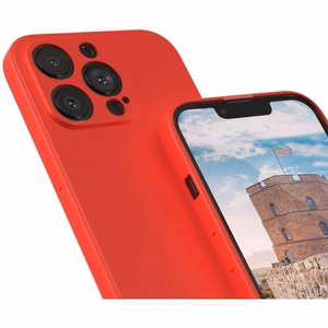 Telefono dėklas Liquid Silicone skirtas Xiaomi 14T Pro raudonas