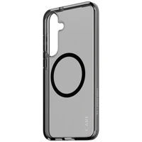 CARE by PanzerGlass Flagmanas Urban Combat juodas QI dėklas telefonui Samsung Galaxy S25+ - Pusiau permatomas dūminis