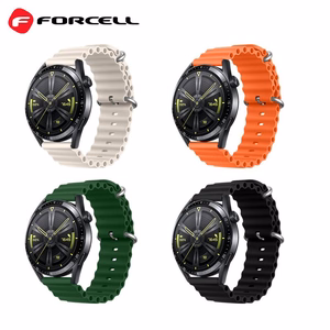 FORCELL F-DESIGN FS01 dirželis SAMSUNG laikrodžiui 22 mm oranžinis