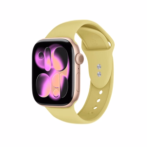 Crong Liquid dirželis, skirtas Apple Watch 38 / 40 / 41 / 42 mm, šiaudų geltonas