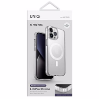 Uniq LifePro Xtreme Magclick Charging dėklas telefonui iPhone 14 Pro Max - skaidrus