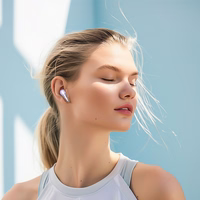 HOCO belaidės ausinės bluetooth TWS EW202 violetinės