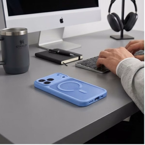 Tech-Protect BasicMag MagSafe dėklas, skirtas iPhone 17 Pro / 18 Pro, matinis šviesiai mėlynas