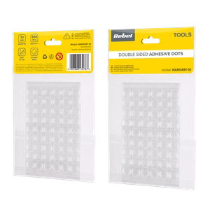 Rebel transparent round double-sided adhesive pads, 10 mm